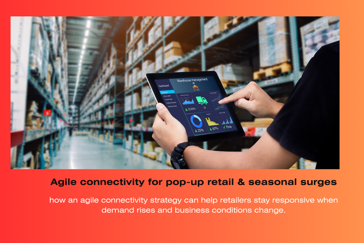 Agile connectivity for pop-up retail & seasonal surges